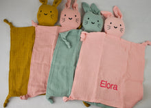 Load image into Gallery viewer, Personalised Organic Cotton Rabbit Comforter