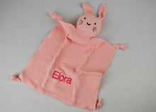 Load image into Gallery viewer, Personalised Organic Cotton Rabbit Comforter