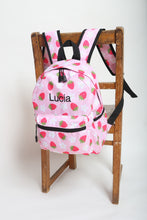 Load image into Gallery viewer, Personalised Strawberry Daisy Patterned Children's Backpack