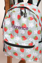 Load image into Gallery viewer, Personalised Strawberry Daisy Patterned Children's Backpack