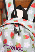 Load image into Gallery viewer, Personalised Strawberry Daisy Patterned Children's Backpack