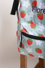 Load image into Gallery viewer, Personalised Strawberry Daisy Patterned Children's Backpack