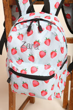 Load image into Gallery viewer, Personalised Strawberry Patterned Children's Backpack