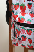 Load image into Gallery viewer, Personalised Strawberry Heart Patterned Children's Backpack