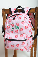 Load image into Gallery viewer, Personalised Strawberry Patterned Children's Backpack