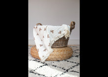 Load image into Gallery viewer, Teddy Bear Tassel Muslin Swaddle