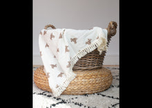 Load image into Gallery viewer, Teddy Bear Tassel Muslin Swaddle