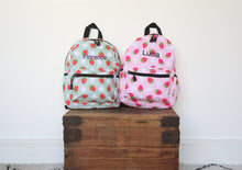 Load image into Gallery viewer, Personalised Strawberry Daisy Patterned Children's Backpack
