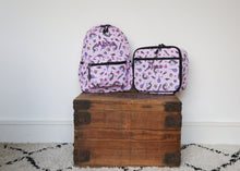 Load image into Gallery viewer, Personalised Unicorn Patterned Children's Backpack + Lunch Box Bag Set