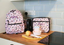 Load image into Gallery viewer, Personalised Unicorn Patterned Children's Backpack + Lunch Box Bag Set