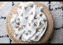 Load image into Gallery viewer, Large Teddy Bear Muslin Swaddle