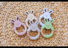 Load image into Gallery viewer, Personalised Silicone Bunny Teether