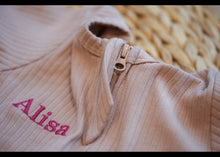 Load image into Gallery viewer, Personalised Baby Double Zip Sleepsuit