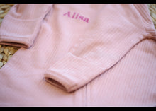 Load image into Gallery viewer, Personalised Baby Double Zip Sleepsuit