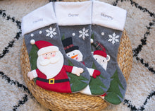 Load image into Gallery viewer, Luxury Grey Personalised Christmas Stockings