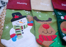 Load image into Gallery viewer, Luxury Red and Green Personalised Christmas Stockings