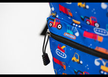 Load image into Gallery viewer, Personalised Vehicle Patterned Children's Backpack