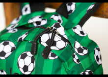Load image into Gallery viewer, Personalised Football Patterned Children's Backpack