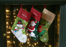 Load image into Gallery viewer, Luxury Red and Green Personalised Christmas Stockings