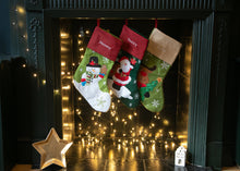Load image into Gallery viewer, Luxury Red and Green Personalised Christmas Stockings