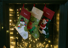 Load image into Gallery viewer, Luxury Red and Green Personalised Christmas Stockings