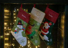 Load image into Gallery viewer, Luxury Red and Green Personalised Christmas Stockings