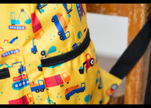Load image into Gallery viewer, Personalised Vehicle Patterned Children's Backpack