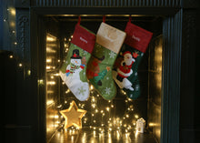 Load image into Gallery viewer, Luxury Red and Green Personalised Christmas Stockings