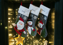 Load image into Gallery viewer, Luxury Grey Personalised Christmas Stockings