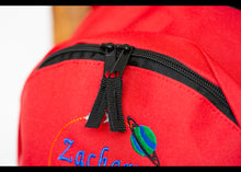 Load image into Gallery viewer, Personalised Space Rocket Embroidered Children's Backpack