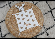 Load image into Gallery viewer, Personalised Organic Cotton Teddy Bear Comforter