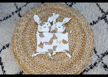 Load image into Gallery viewer, Personalised Organic Cotton Teddy Bear Comforter