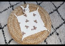 Load image into Gallery viewer, Personalised Organic Cotton Teddy Bear Comforter