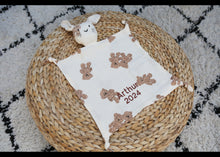 Load image into Gallery viewer, Personalised Organic Cotton Teddy Bear Comforter