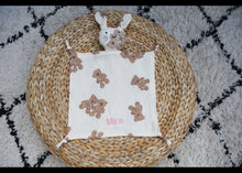 Load image into Gallery viewer, Personalised Organic Cotton Teddy Bear Comforter