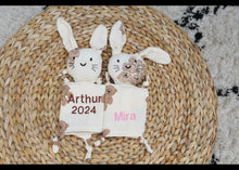 Load image into Gallery viewer, Personalised Organic Cotton Teddy Bear Comforter