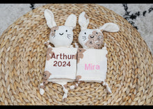 Load image into Gallery viewer, Personalised Organic Cotton Teddy Bear Comforter