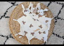 Load image into Gallery viewer, Personalised Organic Cotton Teddy Bear Comforter