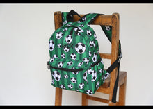 Load image into Gallery viewer, Personalised Football Patterned Children's Backpack