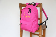 Load image into Gallery viewer, Personalised Butterfly Embroidered Children's Backpack