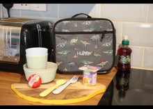 Load image into Gallery viewer, Personalised Dinosaur Patterned Children's Lunch Box Bag