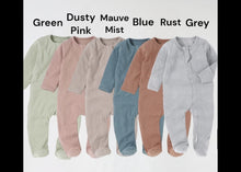 Load image into Gallery viewer, Personalised Baby Double Zip Sleepsuit