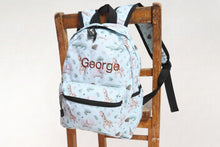 Load image into Gallery viewer, Personalised Safari Patterned Children's Backpack