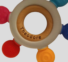 Load image into Gallery viewer, Personalised Colourful Silicone Teething Ring