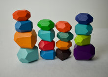 Load image into Gallery viewer, Rainbow Wooden Balancing Stones