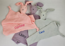 Load image into Gallery viewer, Personalised Organic Cotton Bunny Comforter