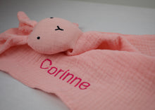 Load image into Gallery viewer, Personalised Organic Cotton Bunny Comforter