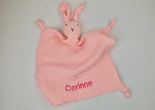 Load image into Gallery viewer, Personalised Organic Cotton Bunny Comforter