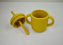 Load image into Gallery viewer, Silicone Straw Cup with Lid and Handles