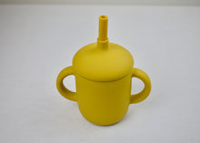 Load image into Gallery viewer, Silicone Straw Cup with Lid and Handles